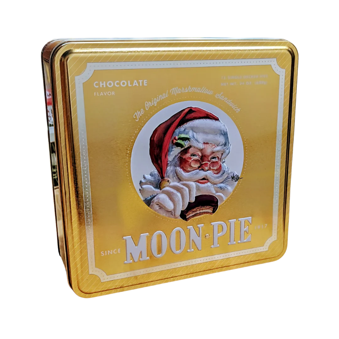 Gold Santa Tin