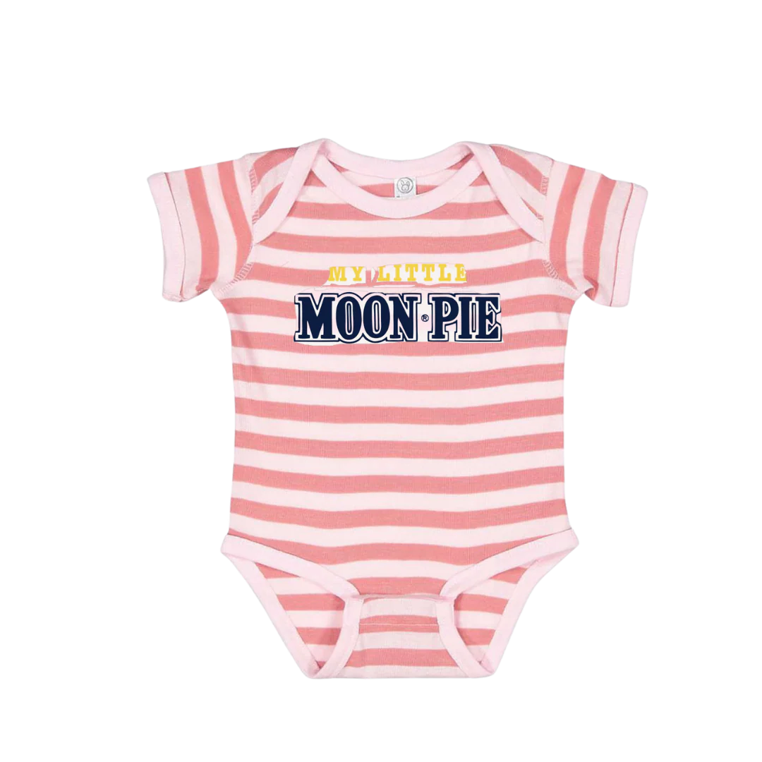 MoonPie Onesie - Pink/Pink Stripe