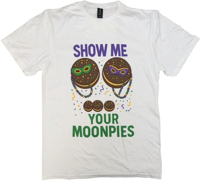 NEW Show Me Mardi Gras T White