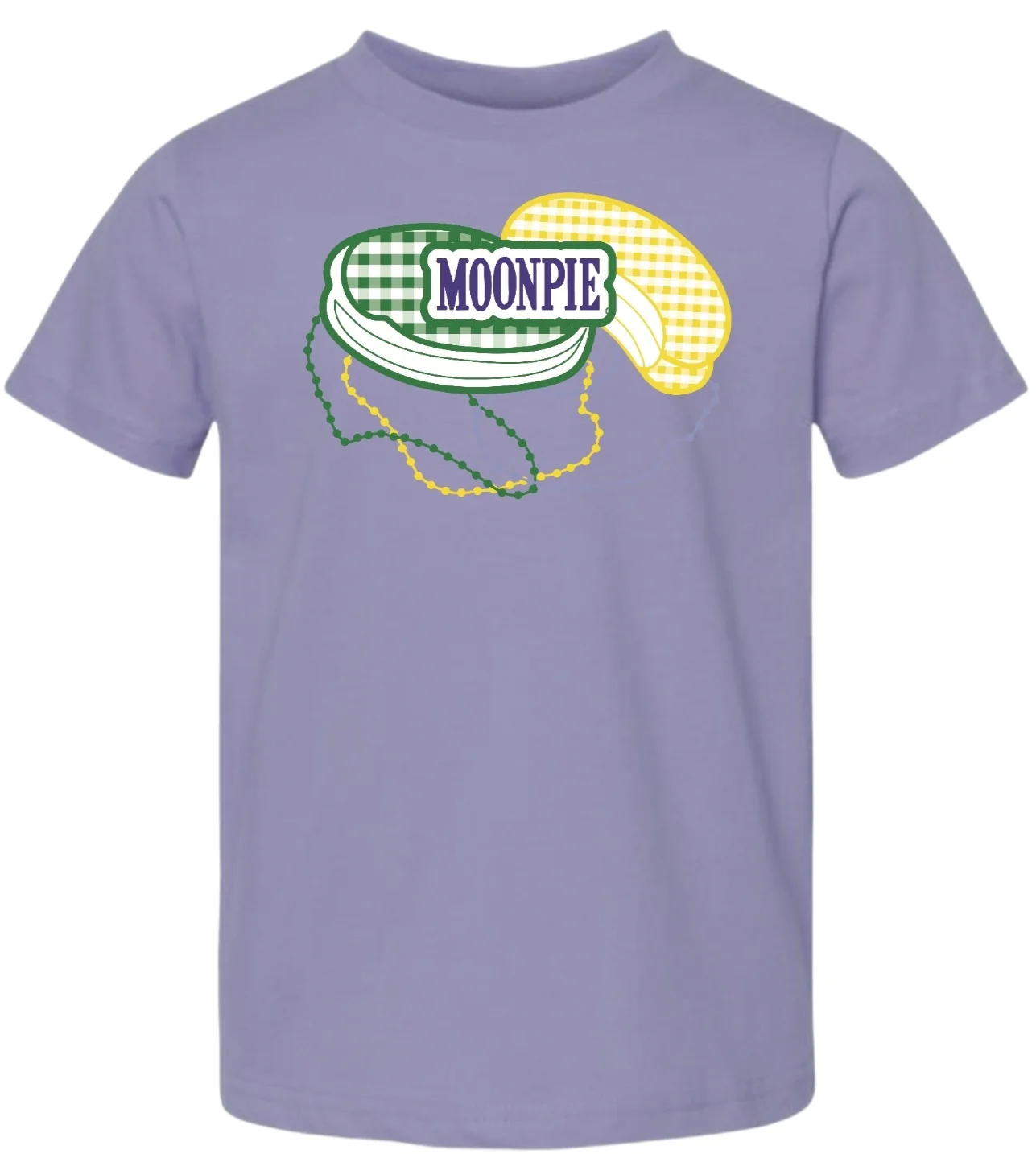 Youth Mardi Gras Beads & Pies Lavender Tee
